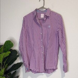 Brooks Brothers size 12 100% cotton Purple Gingham button up Shirt